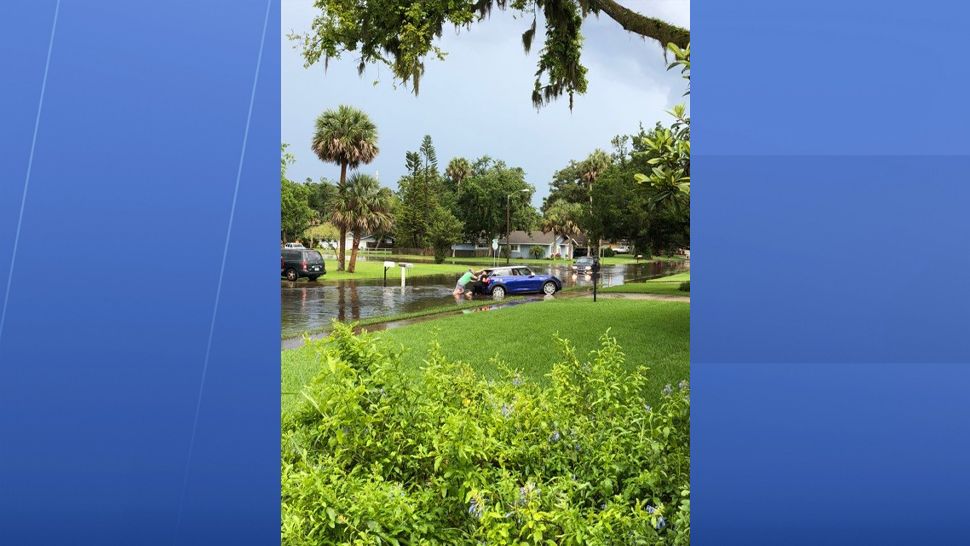 Residents saw flooding in their Port Orange neighborhood after heavy rain Friday. (Melissa Herlehy, viewer)