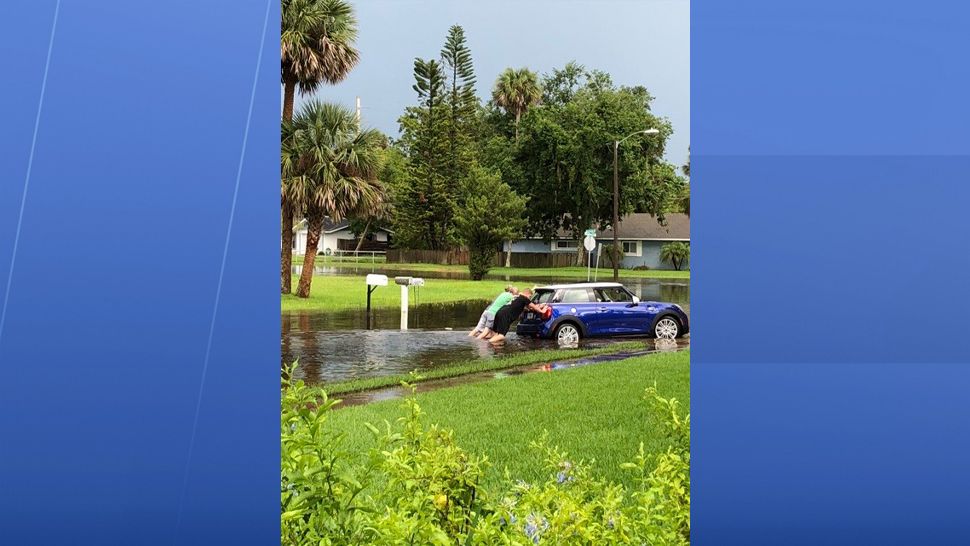 Residents saw flooding in their Port Orange neighborhood after heavy rain Friday. (Melissa Herlehy, viewer)