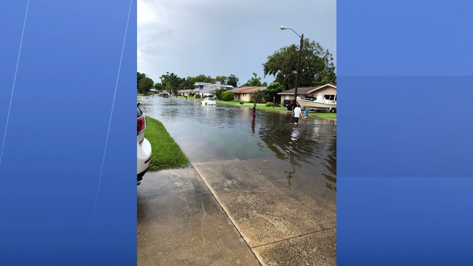 Residents saw flooding in their Port Orange neighborhood after heavy rain Friday. (Melissa Herlehy, viewer)