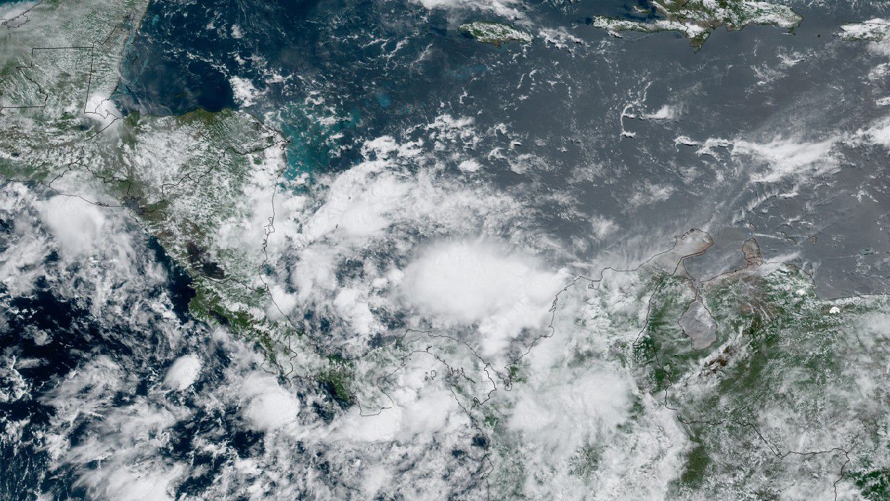 Satellite image of the western Caribbean