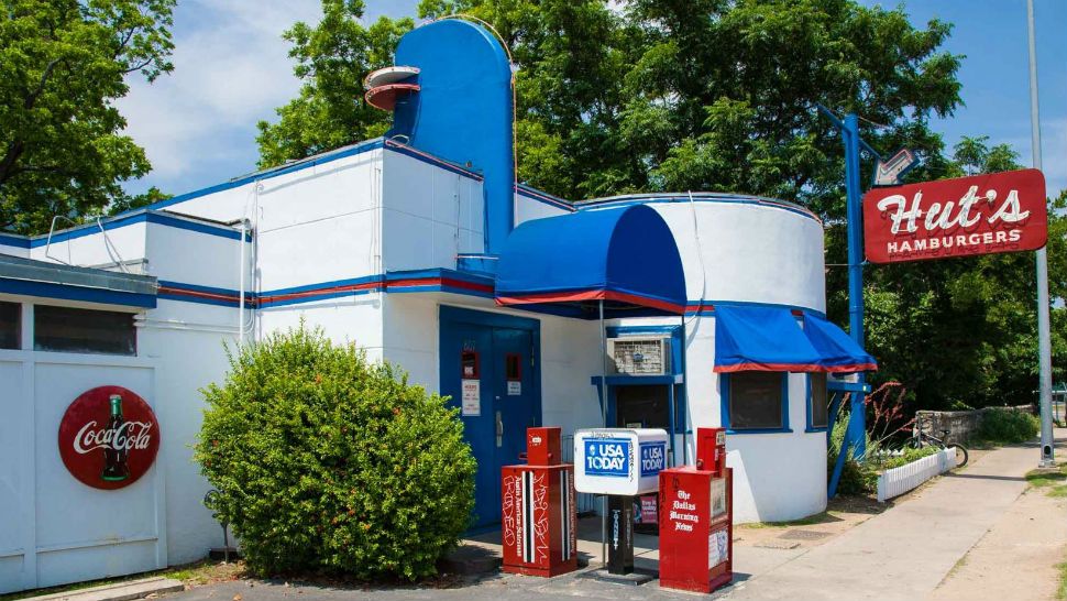 Outside view of Hut's Hamburgers on 6th Street. (Photo courtesy: Hut's Hamburgers)