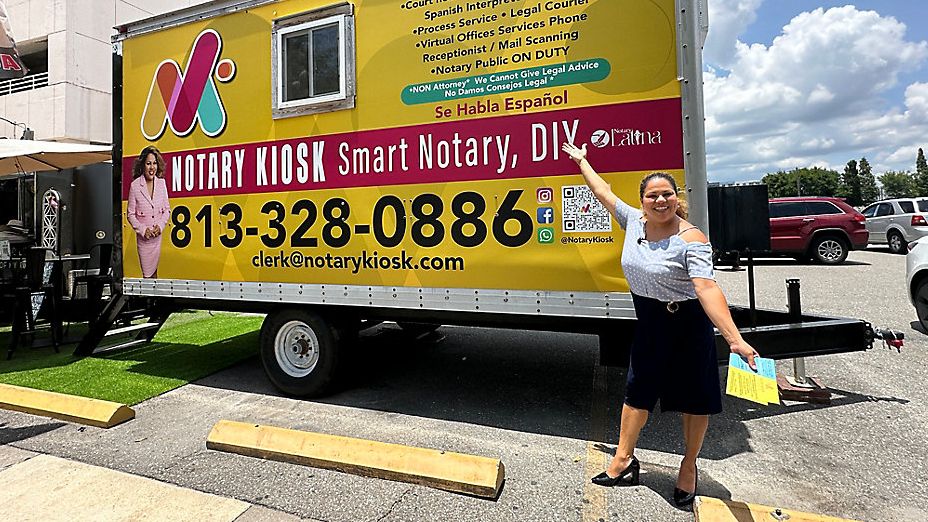 Sara Roman is the founder of the Notary Kiosk. (Spectrum Bay News 9/Lizbeth Gutierrez)