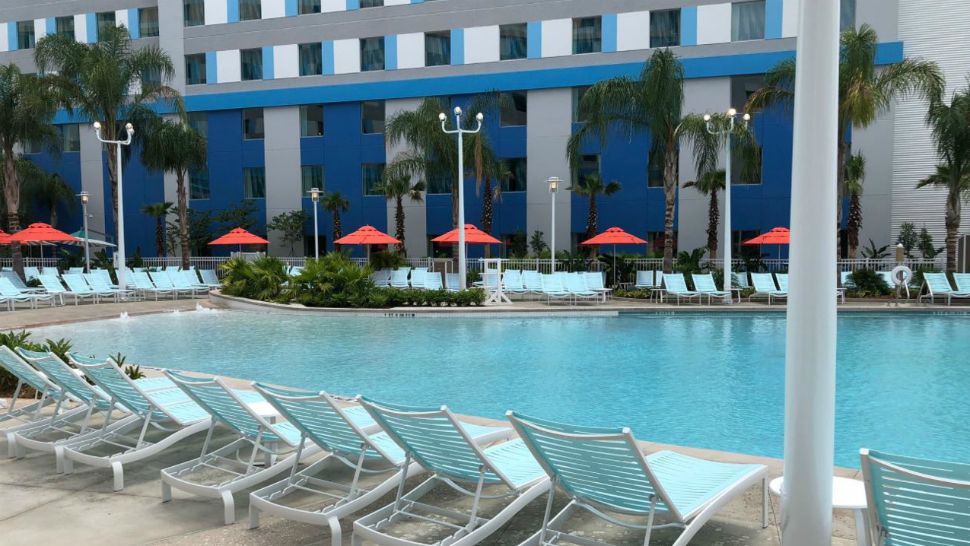 The Surfside Inn & Suites is one half of Universal Orlando's Endless Summer Resort. Surfside is set to open later this month, and its sister hotel will open next year. (Ashley Carter/Spectrum News)