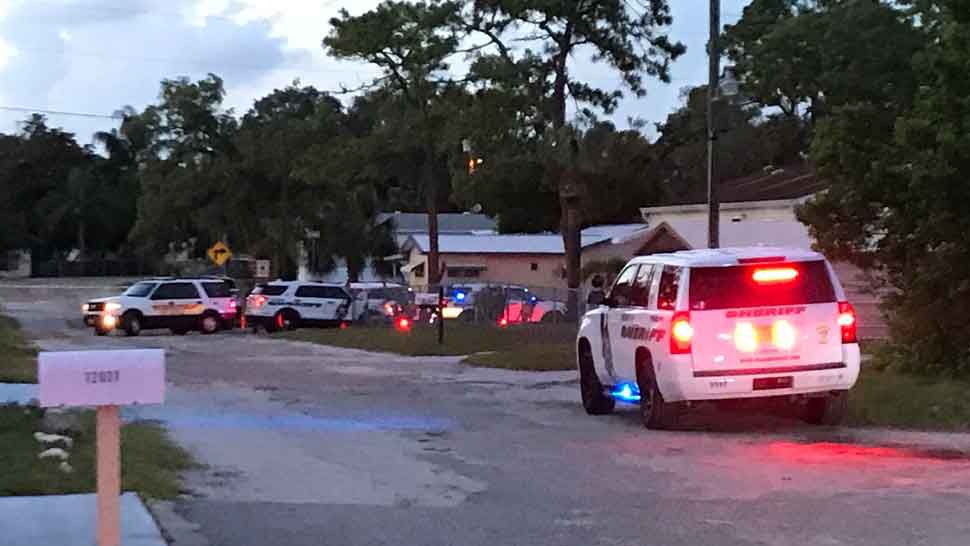 Pasco Sheriff's Office deputies on the scene of a fatal shooting on Victory Drive in Hudson, Tuesday, June 11, 2019. (Courtesy of Brian Farrow)