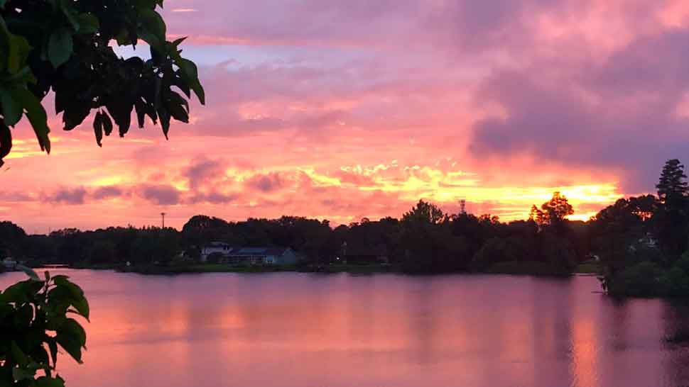 Sunset over Lake Heather