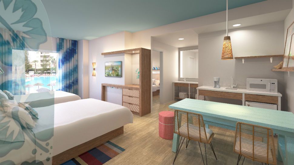 Universal's Endless Summer Resort - Surfside Inn and Suites will feature 750 rooms with beach-themed decor. The new hotel is set to open August 2019. (Universal)
