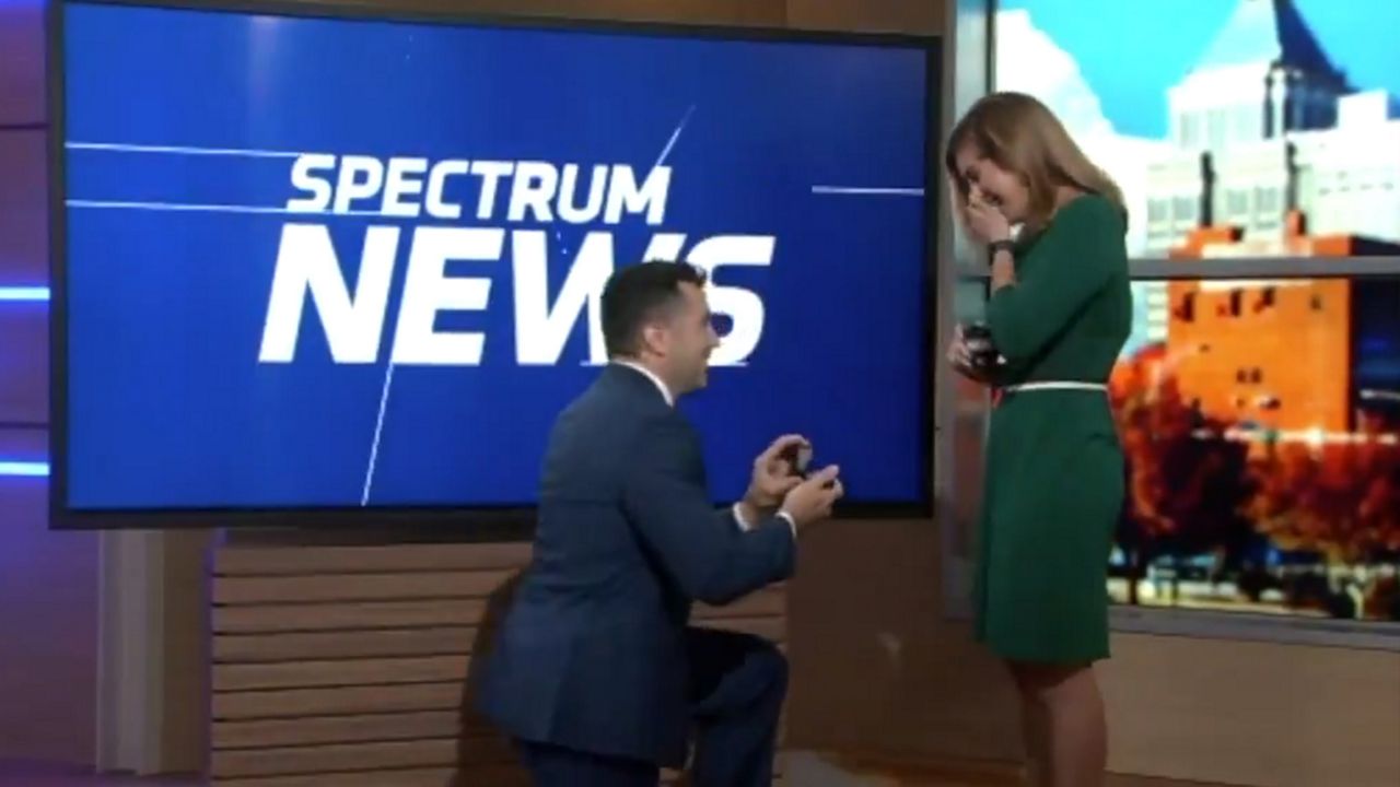 Spectrum News Meteorologist Gets Surprise Proposal On Set