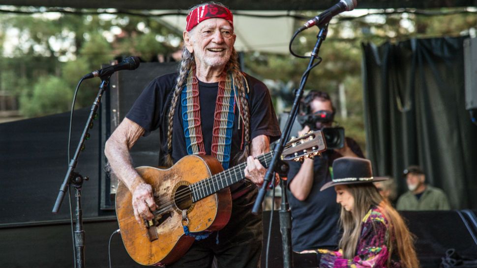 Willie Nelson performs at the 30th Annual Bridge School Benefit Concert at the Shoreline Amphitheater on Sunday, Oct. 23, 2016, in Mountain View, Calif. (Photo by Amy Harris/Invision/AP)