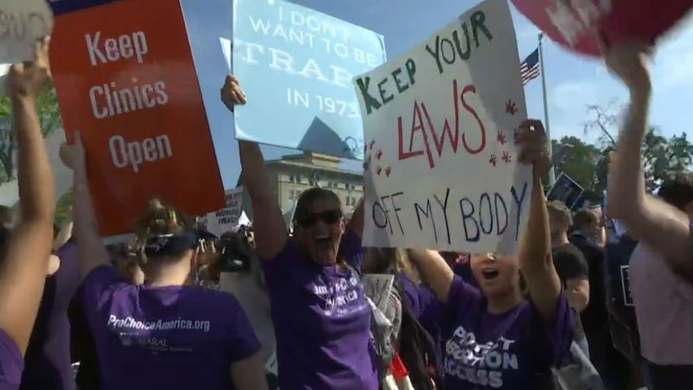 Abortion advocates are suing the state of Texas for imposing restrictions on women's bodies. (Spectrum News Photo)