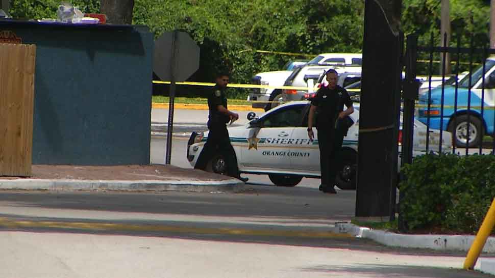 Orange County Sheriff's Office deputies on the scene of a shooting at The Park Apartments off N. Goldenrod Road in Orange County, Saturday, June 15, 2019. (Matt Fernandez/Spectrum News 13)