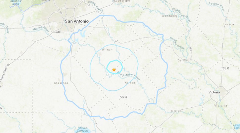 Area where an earthquake was reported June 15, 2019 (Courtesy: USGS)