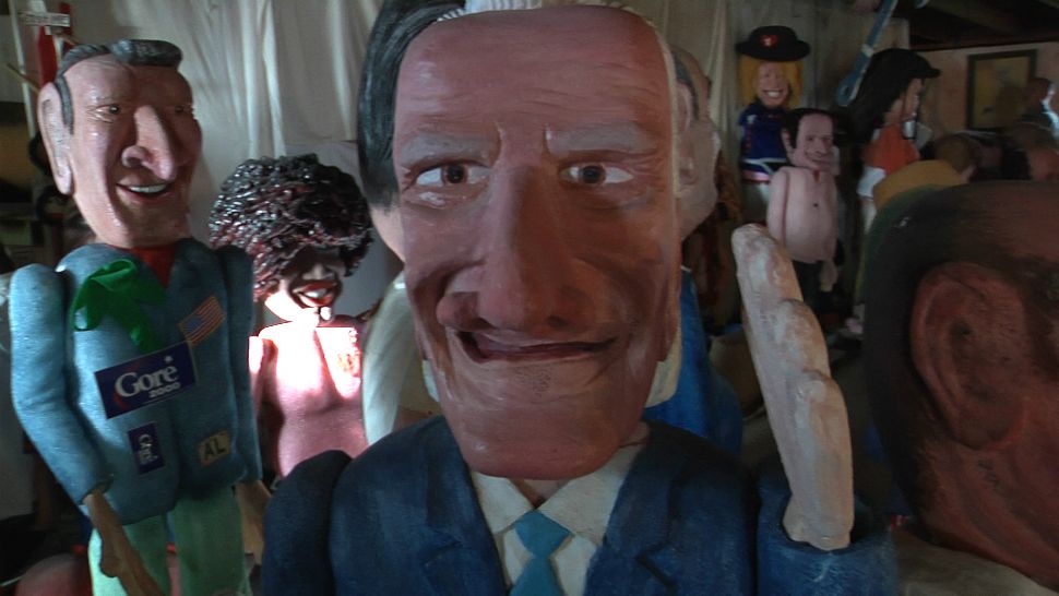 Late character artist Chuck Russo created sculptures inspired by presidents and notable people. (Kim Leoffler, staff)