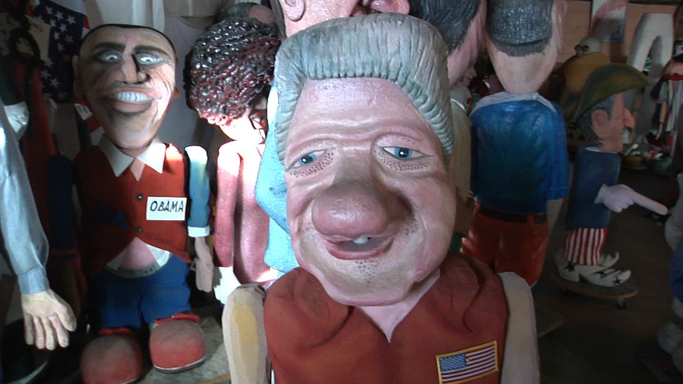 Late character artist Chuck Russo created sculptures inspired by presidents and notable people. (Kim Leoffler, staff)
