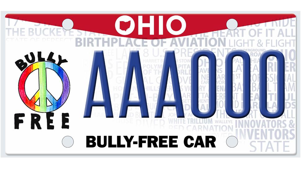 Picture of bully-free license plate