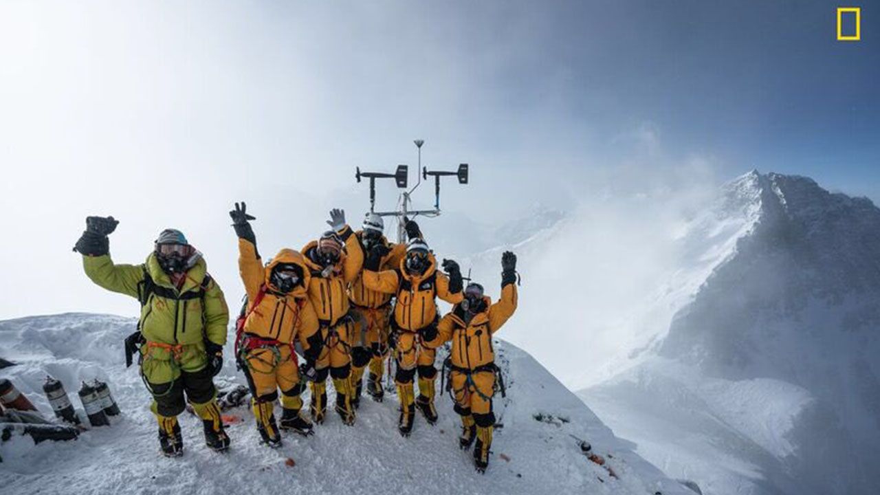 Scientist scaling Mount Everest