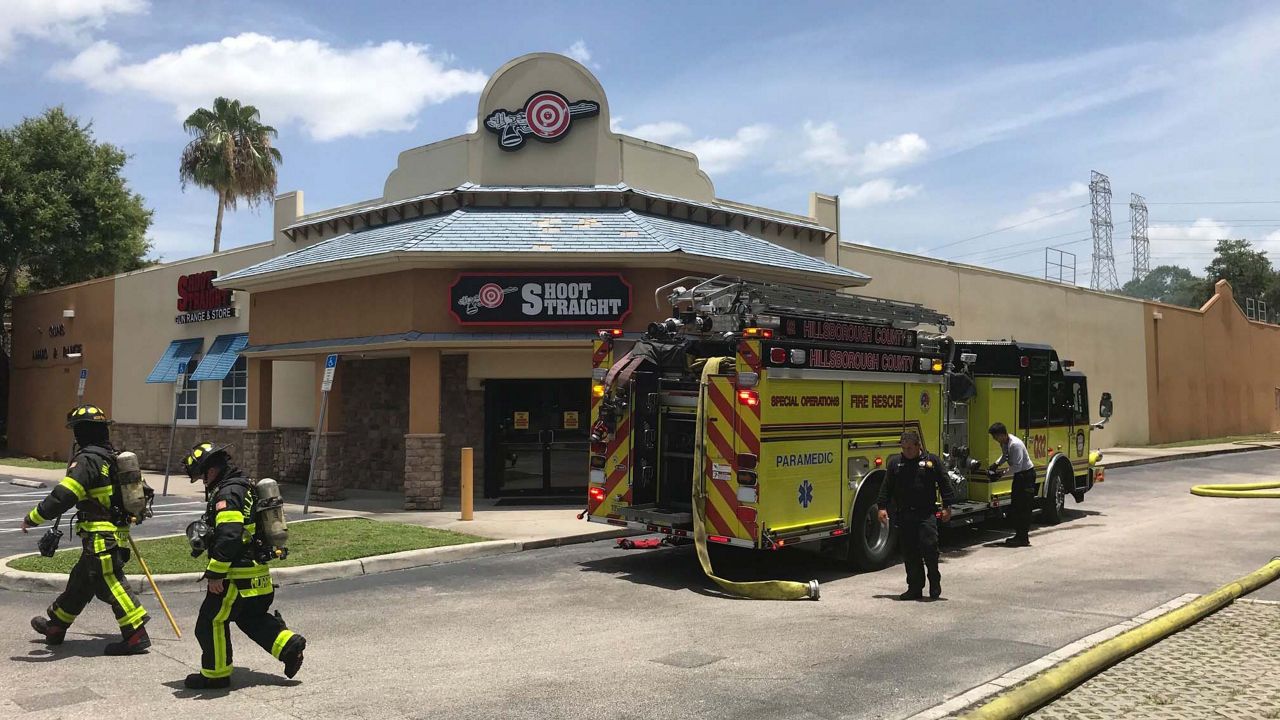 Firefighters arrived to the scene just after 1 p.m. and found smoke coming from the rear of the building. (Hillsborough County Fire Rescue)
