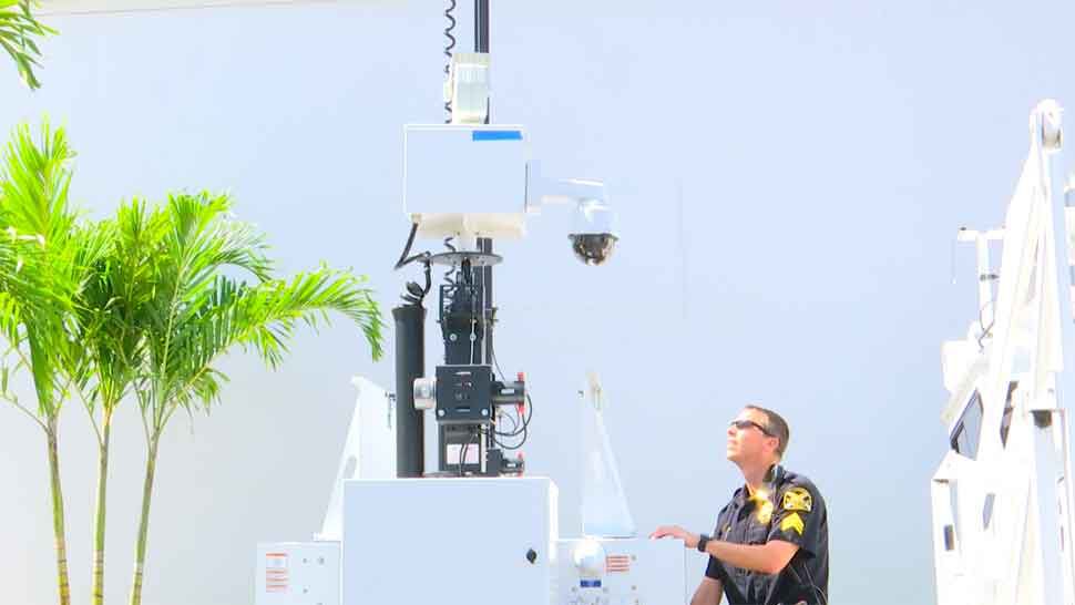 St. Petersburg Police will utilize four trucks equipped with high-tech cameras like the one pictured here as part of protecting public safety at this weekend's Pride celebration. (Adria Iraheta/Spectrum Bay News 9)