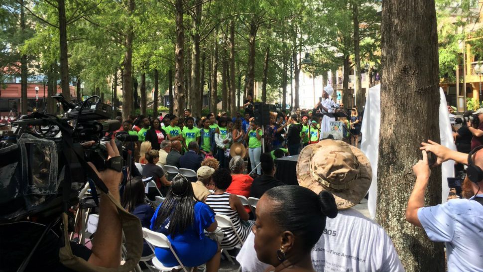 Almost 100 years after July Perry was lynched by a white mob, a historical marker is being unveiled in central Florida to honor him and others who were killed in one of the nation's worst massacres of black Americans. (Asher Wildman/Spectrum News 13)