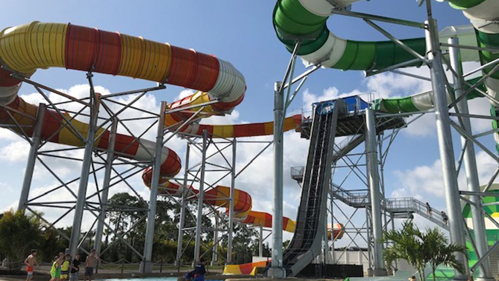 Island H2O Live! water park at Margaritaville Resort Orlando features 20 attractions including a lazy river and a wave pool. (Ashley Carter/Spectrum News 13)