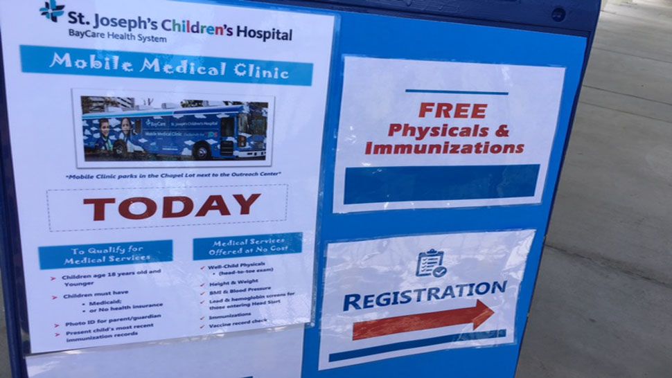 The St. Joseph's Children's Hospital mobile clinic goes to Metropolitan Ministries every Friday. (Photo by Katie Jones)