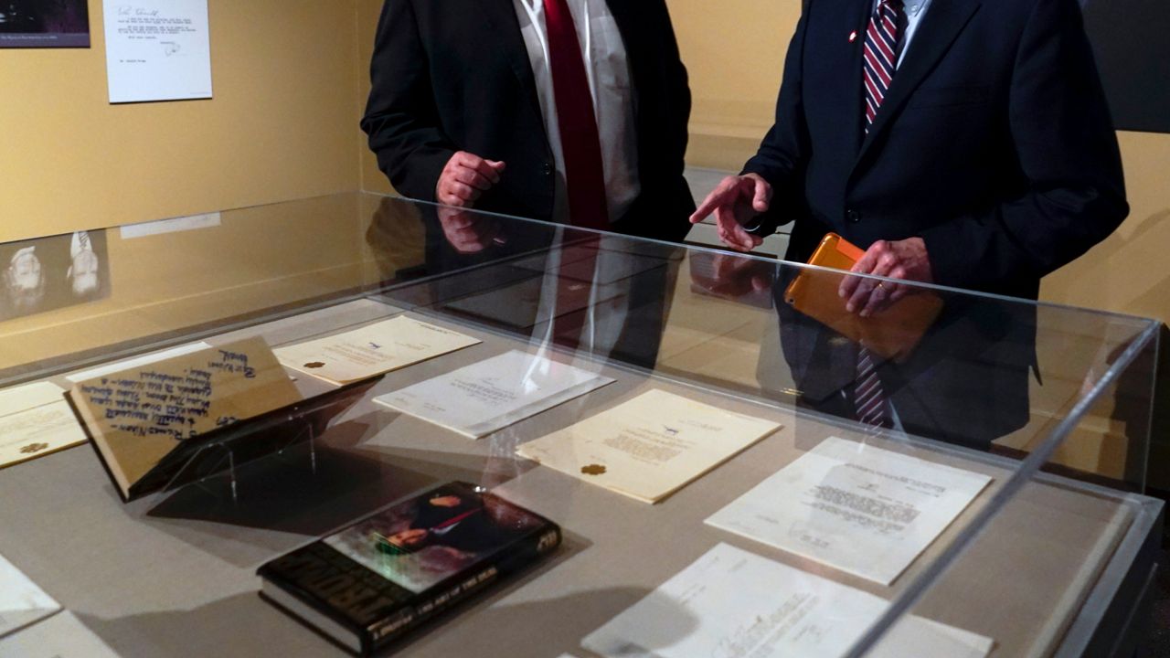 Letters at the Nixon Presidential Library (AP Photo/Ashley Landis)