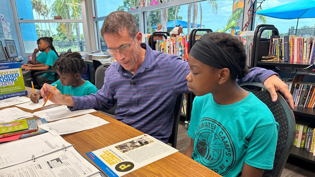 Since 2019, Paul Kleeman has tutored nearly 400 students in Clearwater Parks and Recreation's after school and summer programs, making sure each student is reading at or above their grade level. (Spectrum Bay News 9/Fallon Silcox)