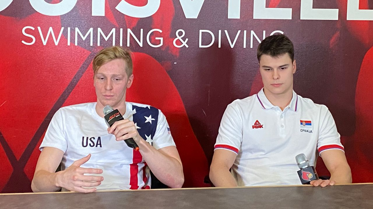 Harting (left) and Barna (right) spoke about qualifying for Olympic Games.
