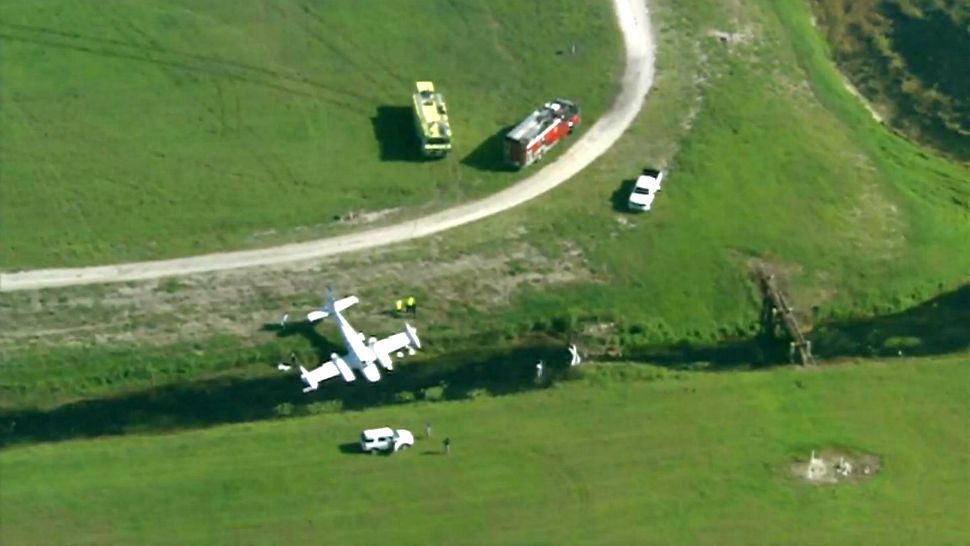 Plane off runway at Orlando Executive Airport