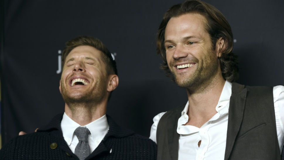 Jensen Ackles, left, and Jared Padalecki arrive at a screening of "Supernatural" during the 35th annual PaleyFest at the Dolby Theatre on Tuesday, March 20, 2018, in Los Angeles. (Photo by Chris Pizzello/Invision/AP)
