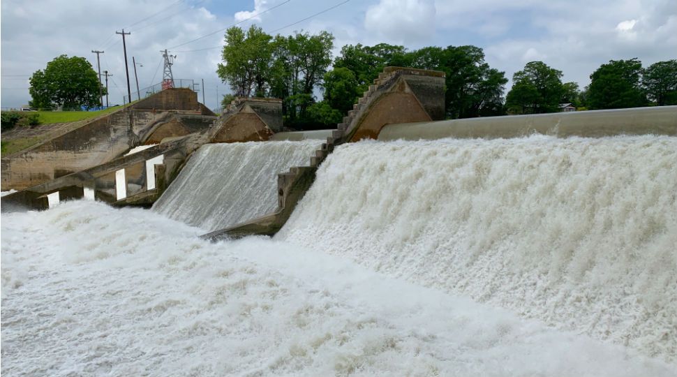 The dam at Lake Dunlap (Spectrum News/File)