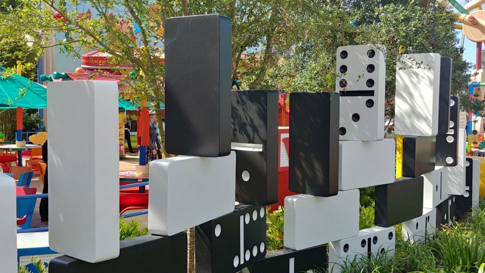 Guests to Toy Story Land are "shrunk" to the size of a toy to explore Andy's backyard. The new land opens at Disney's Hollywood Studios on Saturday, June 30, 2018. (Ashley Carter, staff)