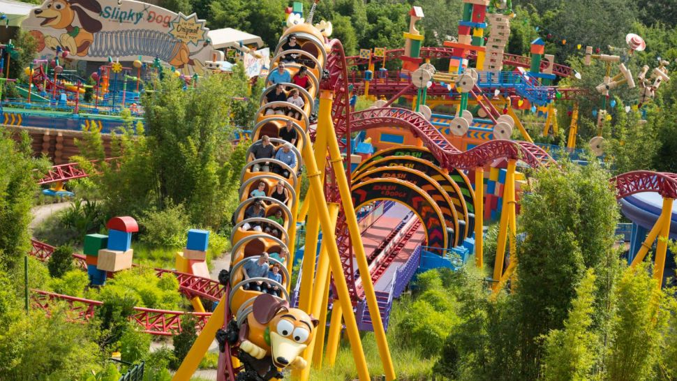 Slinky Dog Dash is a roller coaster in the new Toy Story Land opening at Disney's Hollywood Studios on June 30, 2018. (Disney)