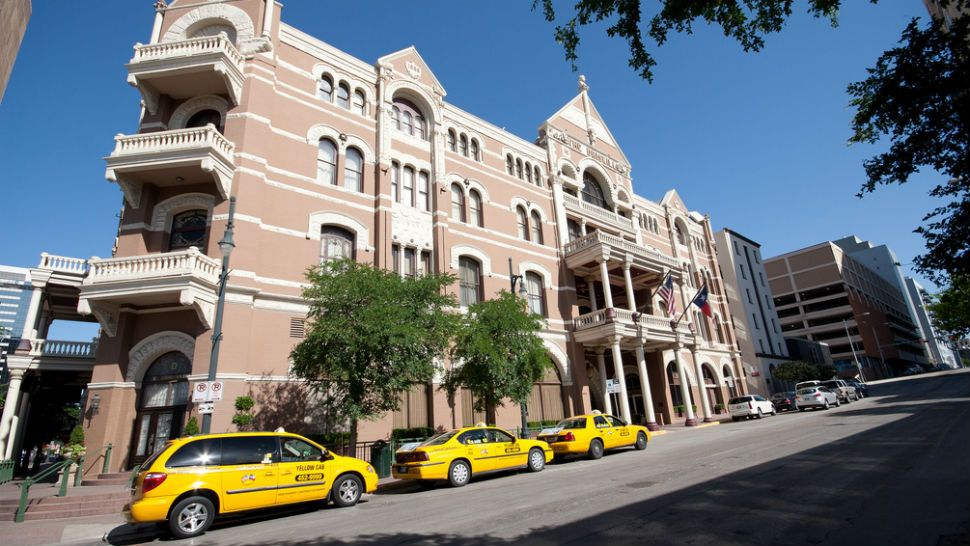 FILE- Yello cabs outside of the Driskill hotel. Courtesy/Gary J. Wood, Flickr