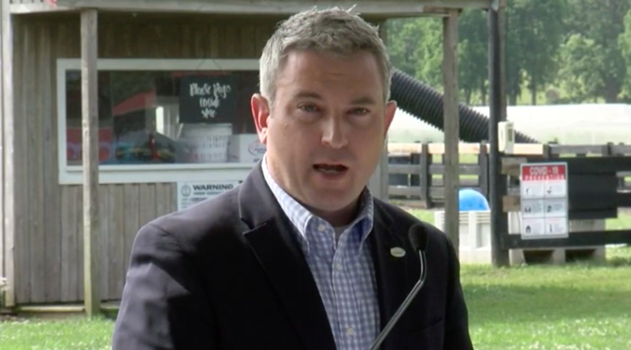 Kentucky Agriculture Commissioner Dr. Ryan Quarles announces Monday, June 29, at Evans Orchard and Cider Mill he has filed a lawsuit against Gov. Andy Beshear. The lawsuit claims Beshear's Executive Orders violate the Administrative Practices Act.