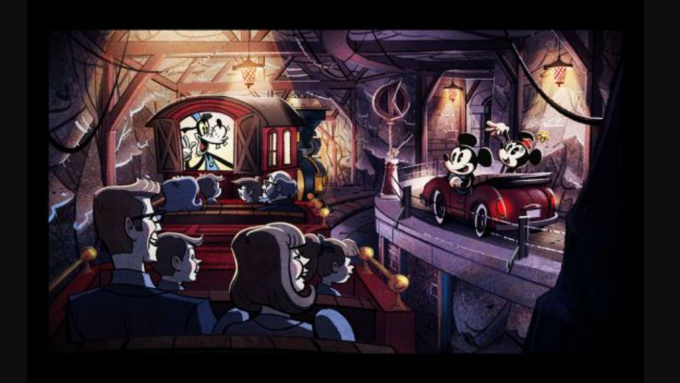 New concept art for Mickey and Minnie's Runaway Railway. The new attraction is set to open at Disney's Hollywood Studios in 2019. (Disney)