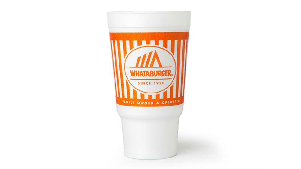Whataburger signature orange and white Styrofoam cups under fire by environmentalists. (Courtesy: Whataburger)
