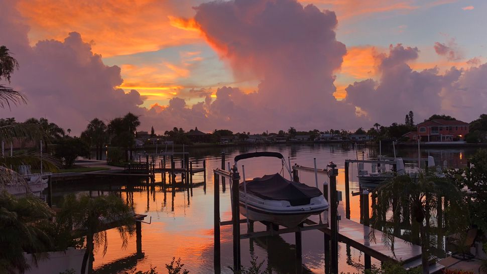 Submitted via Spectrum Bay News 9 app: Sunset over St. Pete Beach, Thursday, June 28, 2018. (Sheila Kane, viewer)