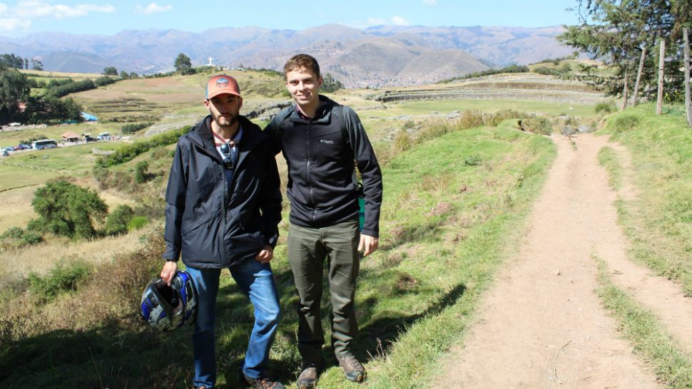 Zachary Morris and Albert Ales during their visit to Peru. The families have created scholarships for Southeast High School IB students in their honor. 