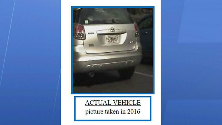 This car was stolen Saturday night during a home invasion and sexual battery, Casselberry Police Department said. It was recovered several days after the attack, but the man thought to have taken it has not yet been found. (Casselberry Police Department)