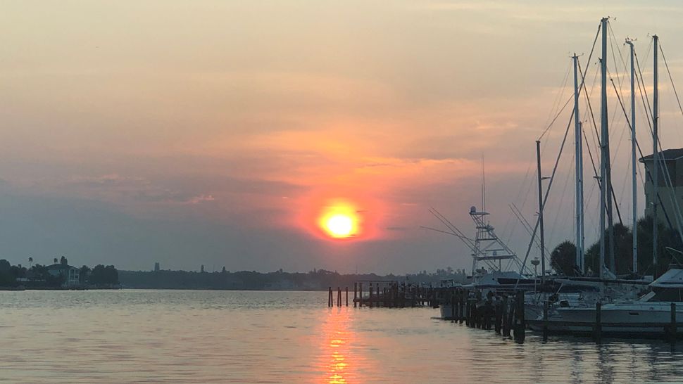 Submitted via Spectrum Bay News 9 app: It looks like Middle Grounds Grill in Treasure Island is getting a sneak peak of a nice day on Friday, July 05, 2019. (Photo courtesy of Capt. Scottie, viewer)