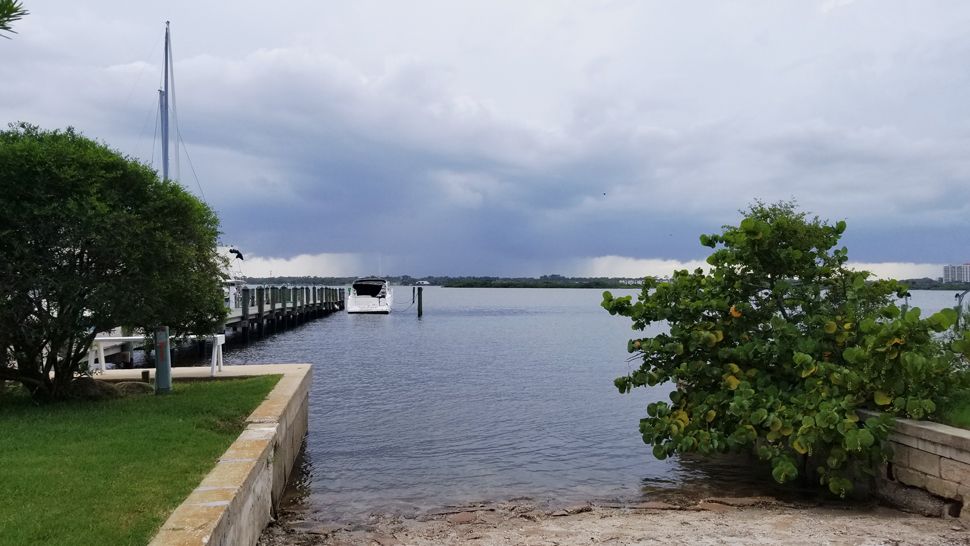 Sent to us with the Spectrum News 13 app: Storm clouds were seen over the Halifax River from Daytona Beach Shores on Wednesday, July 10, 2019. (Photo courtesy of Ross Glabis, viewer)