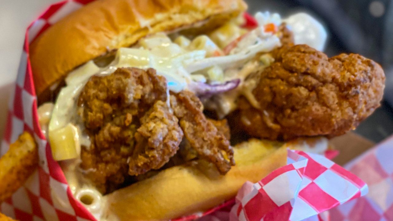 The King Mac Sandwich with Nashville Hot Chicken from King of the Coop rules this episode of Chef’s Kitchen. (Spectrum News/Virginia Johnson)