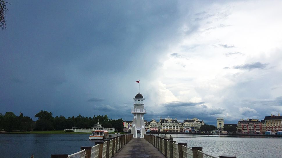 Submitted via the Spectrum News 13 app: A stormy sky east of Disney's beach Club Resort was seen on Thursday afternoon on Thursday, July 19, 2018. (Daniel Wallace, viewer)