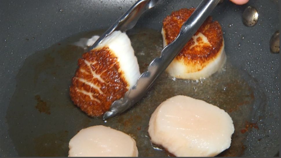 Chef likes this color and texture for his scallops.