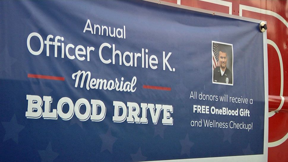 Community members, loved ones and fellow officers lined up Wednesday to give blood and give back. (Katie Jones, Staff)