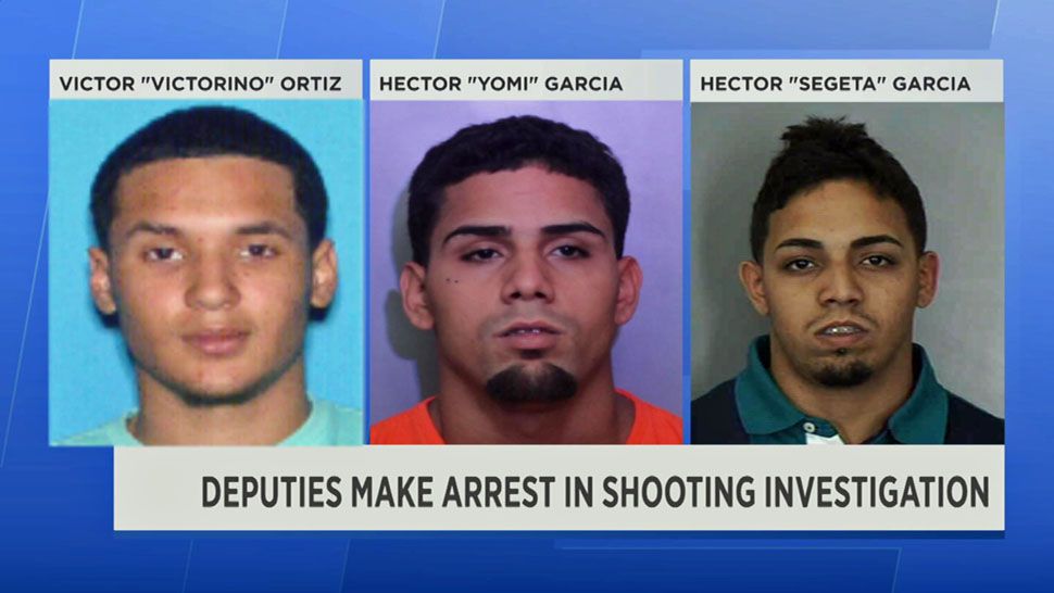 Authorities say Hector "Yomi" Garcia is in custody and they are still looking for Victor Ortiz and Hector "Segeta" Garcia.