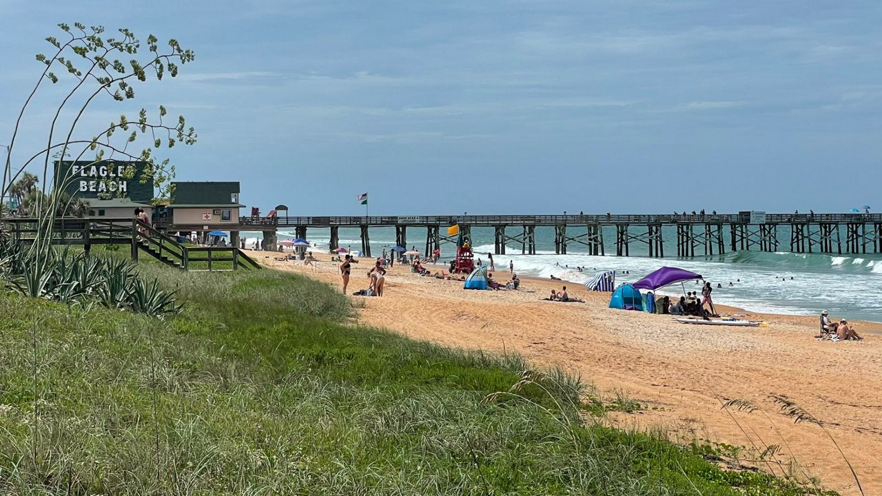 Guests are on the shores enjoying Flagler Beach. With summer approaching, the Florida Department of Health - Flagler County recommends residents and visitors to exercise safety. (Spectrum News)