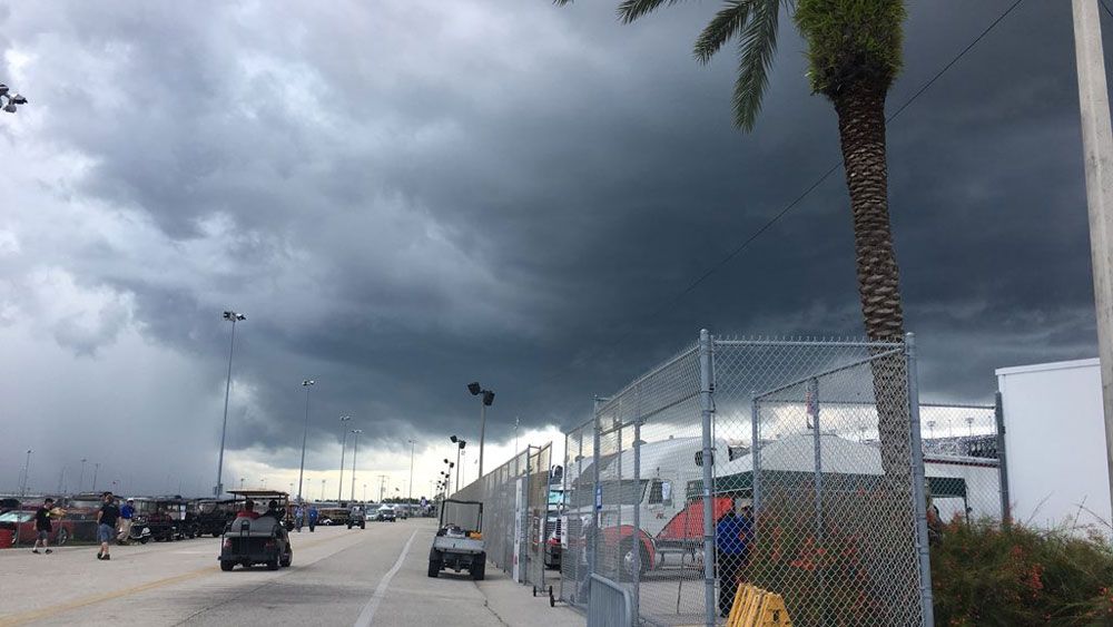 Rain in Daytona Beach, Friday, July 6. (Brittany Jones, Staff)