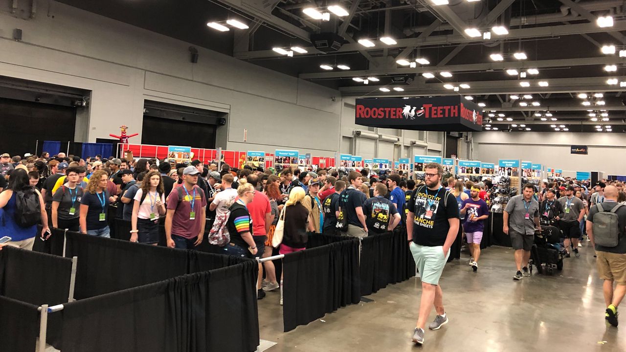 Photo of a line at RTX Austin on July 6, 2019 (Spectrum News)