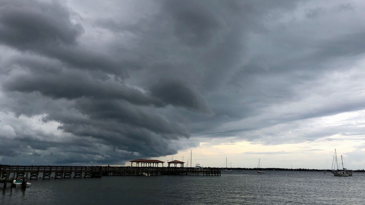 Clouds forming over over Indian River near Eau Gallie Saturday, July 6, 2019. (Courtesy of John Tubman, viewer)